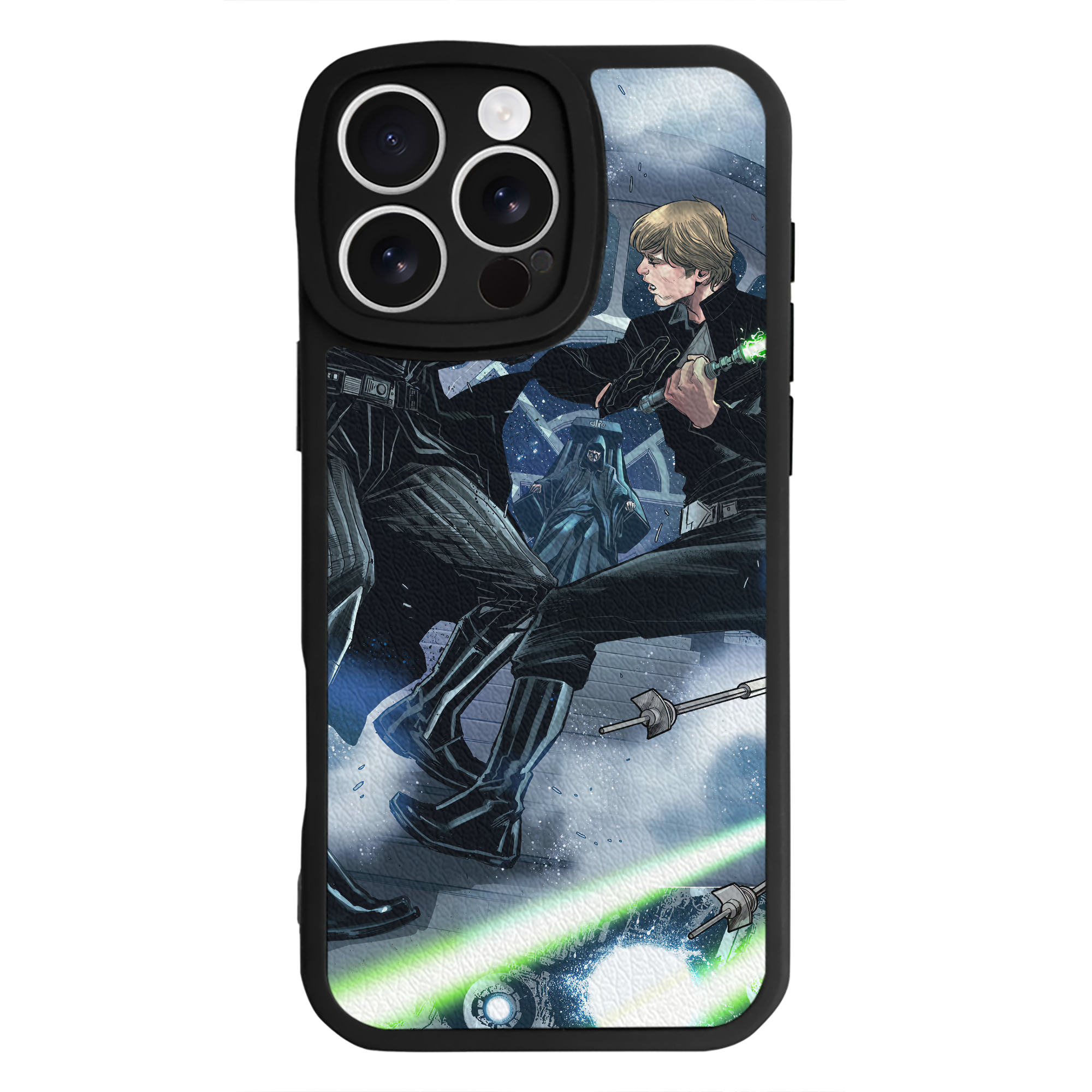 （画像用） スター・ウォーズ Star Wars 【iPhone 16シリーズ対応】シリコンスマホケース（レザー調） 材質：シリコン
